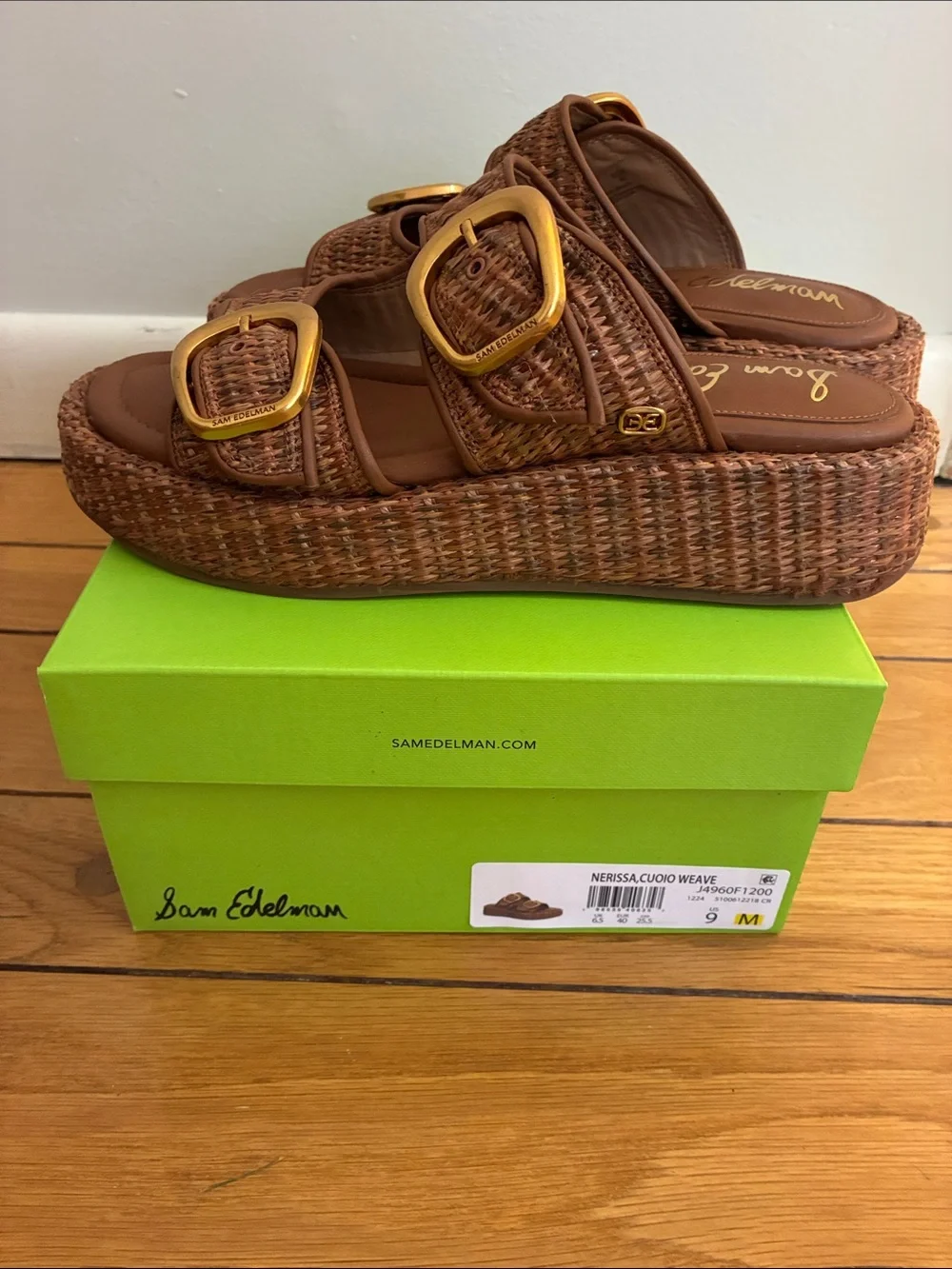 Sam Edelman Nerissa Woven Brown Platform Slide Sandals- Never worn - Picture 1 of 4